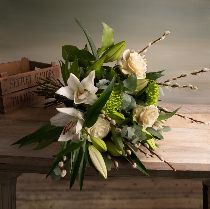 Elegant Rose and Lily Bouquet White